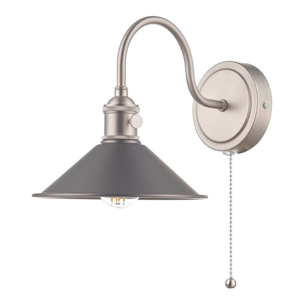 Lampa przyścienna do salonu Hadano HAD0761-02 Dar Lighting chrom szara