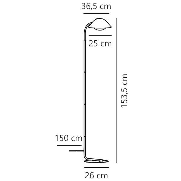Podłogowa lampa do salonu FREYA 2213124003 metalowa czarny