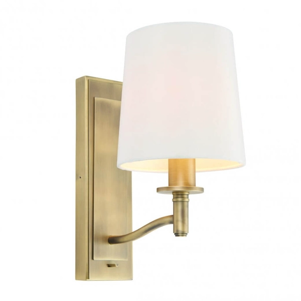 Kinkiet do salonu Ortona 70246 Endon z kloszem antyczny mosiądz ecru