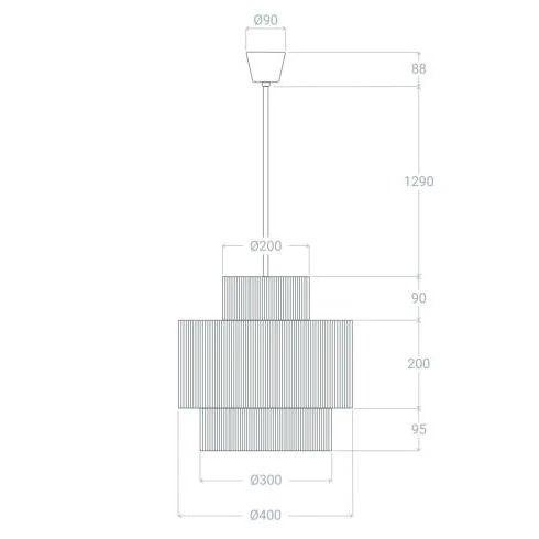 Salonowa lampa wisząca Boho ABR-LW14-BH-E27 Abruzzo tuba brązowy