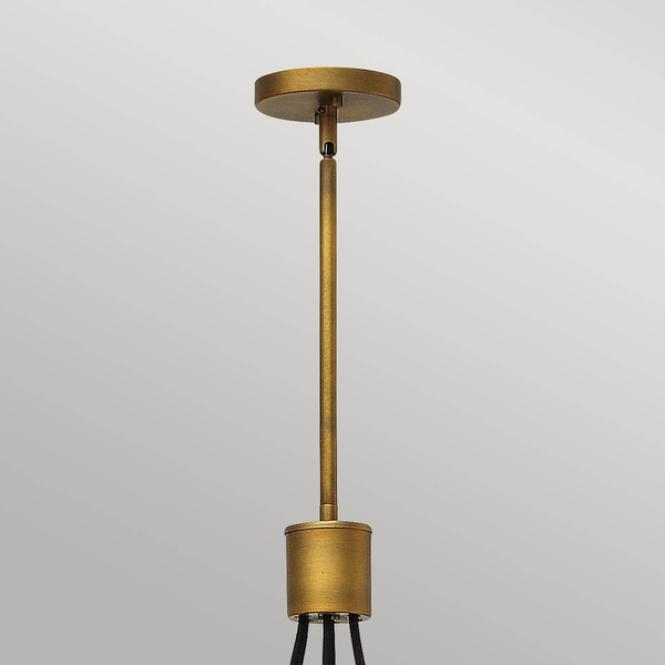 Metalowa lampa wisząca Fulton HK-FULTON-7P loftowa czarna mosiądz