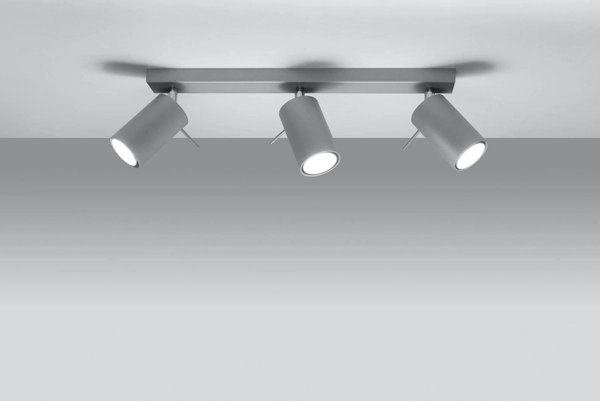 Spot LAMPA sufitowa SPARK SL.0451 metalowa OPRAWA reflektorowa LISTWA regulowane tuby szare