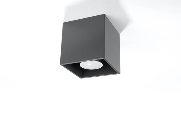 Plafon LAMPA sufitowa SL.0567 natynkowa OPRAWA kwadratowa antracyt