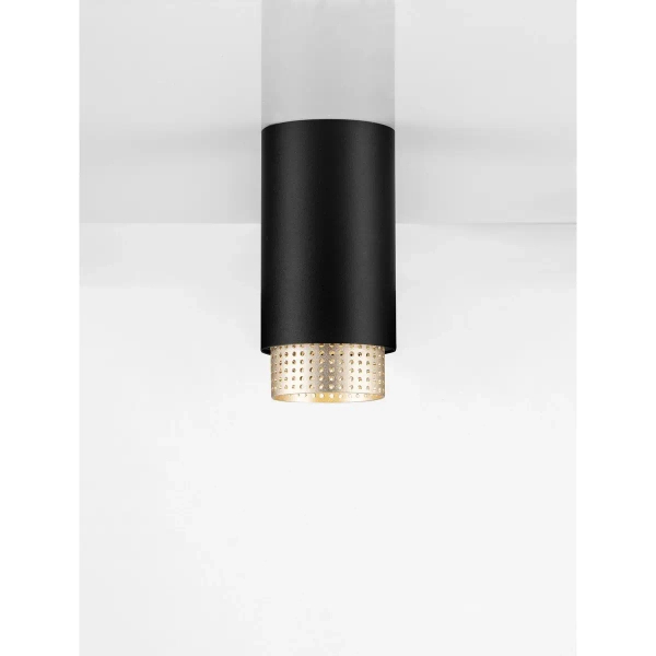 Tuba lampa sufitowa TORVILA LE45616 do sypialni czarny złoty
