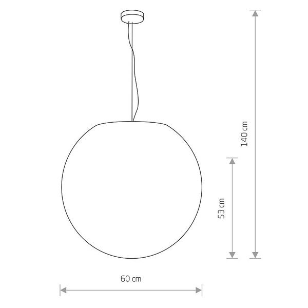 Ogrodowa lampa wisząca Cumulus 9607 kula na taras outdoor biała 