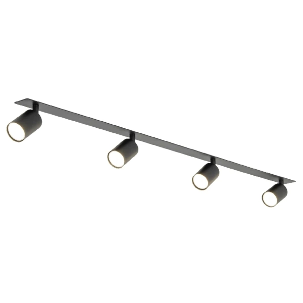 Podtynkowa lampa do przedpokoju Nex 10801 tubki na belce czarny