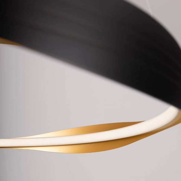 Wisząca lampa SATIPO LE44470 LED 32W 2700-5000K fala czarna złota