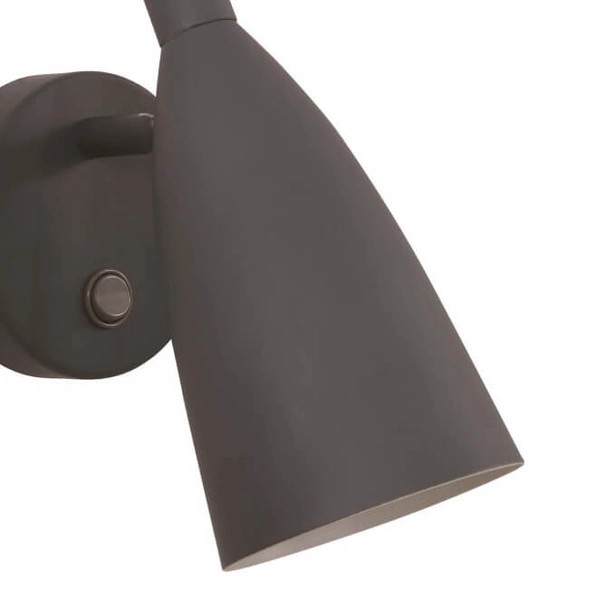 Ścienna LAMPA hygge SOLIN LP-181/1W GR Light Prestige regulowana OPRAWA metalowa KINKIET reflektorek szary