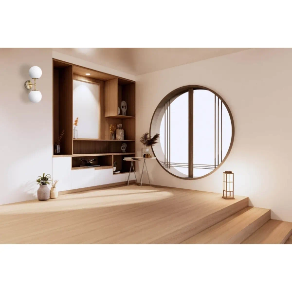 Złoty kinkiet DORADO LP-002/2W Light Prestige szklane kule molecular