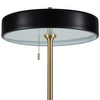 LAMPA podłogowa KKST-MF8872 BLACK okrągła OPRAWA metalowa czarna złota