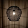 Lampa wisząca kuchenna Haiti 11167 japandi cage bambusowa czarna