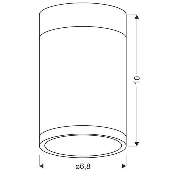 Sufitowa lampa downlight 2284262 metalowa okrągły plafon tuba szara
