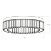 Kryształowa lampa sufitowa SPARK AZ5783 Azzardo LED 30W 3000K chrom