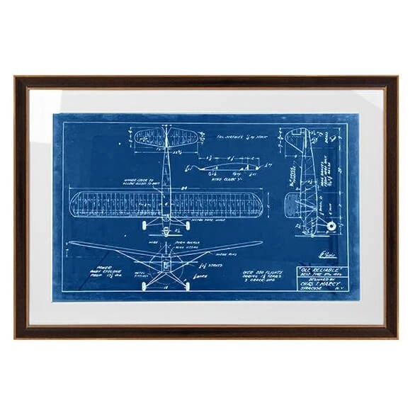 Obraz młodzieżowy MECHANICAL PLANE KH1501100262 King Home samoloty niebieski czarny