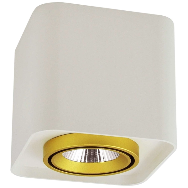 LAMPA sufitowa XENO 311993 Polux kwadratowa OPRAWA metalowa LED 10W 3000K biała złota