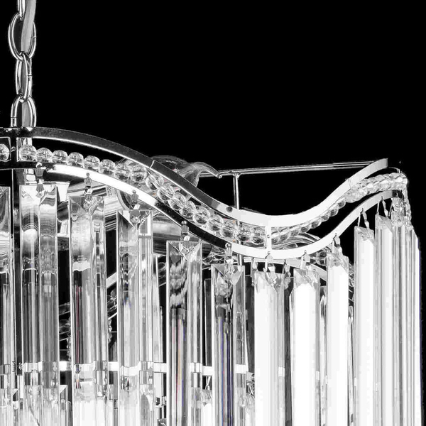 Żyrandol lampa wisząca VEN E1735/7 CR kryształowa glamour do salonu chrom