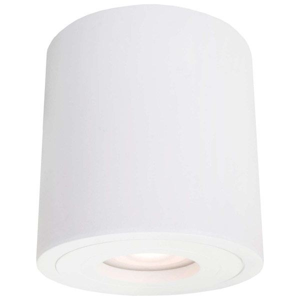 LAMPA sufitowa FARO LP-6510/1SM XL WH Light Prestige downlight OPRAWA metalowa tuba do łazienki IP65 biała