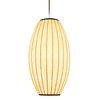 Owalna lampa wisząca SILK ST-2335-20 lampion jedwabna biała