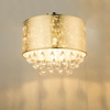 Plafon LAMPA sufitowa AMY 15187D3 Globo okrągła OPRAWA abażurowa z kryształkami glamour crystal złota przezroczysta