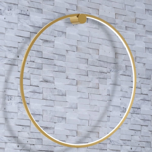 Okrągły kinkiet do łazienki Saturno ML8853 Milagro LED 46W 4000K IP44 złoty