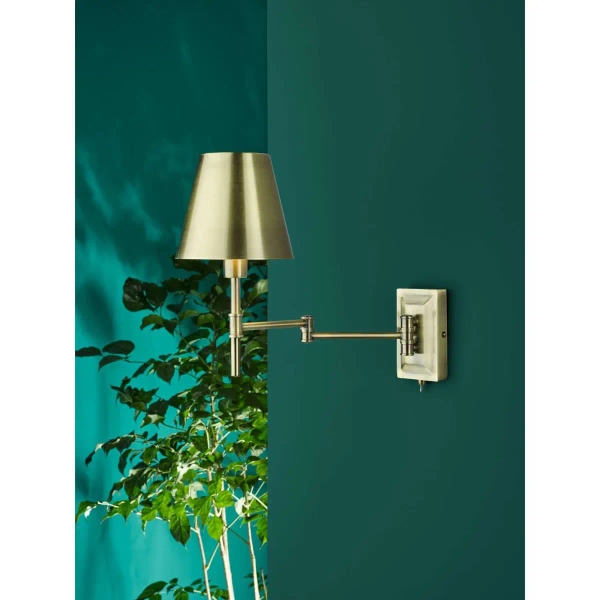 Ścienna lampa do czytania Kensington KEN0775 regulowana mosiądz