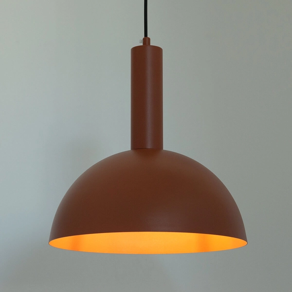 Wisząca lampa do sypialni Vitrum 40974 półokrąg metalowa ceglana