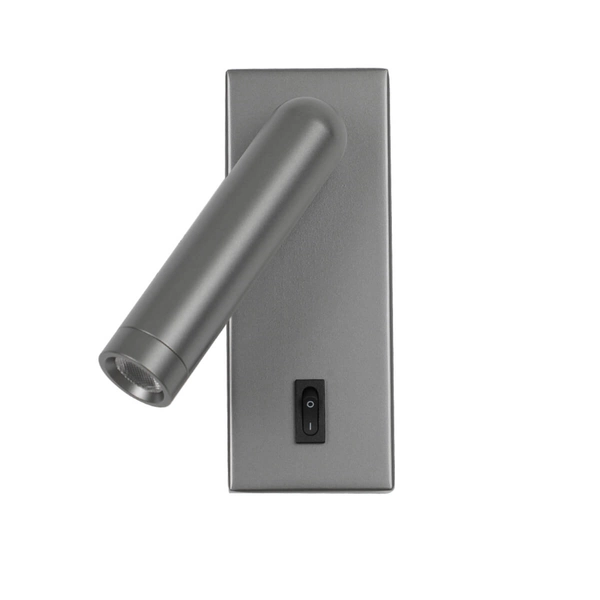 Nowoczesna ścienna lampa Nova WL-46376-1-GR LED 2,5W 3000K tuba szara