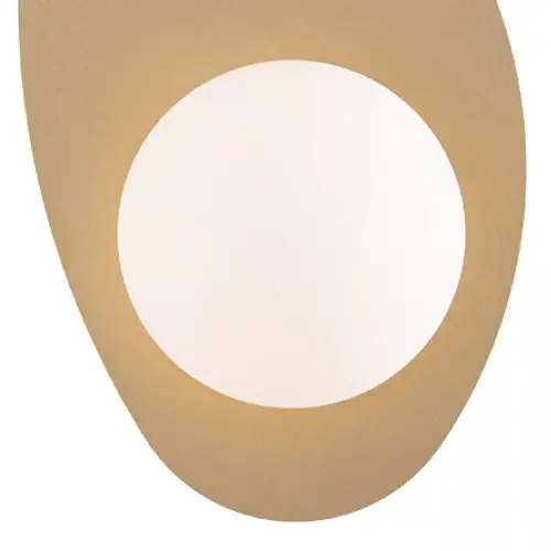 Owalna naścienna lampa 22200 kula okrągła do kuchni złota