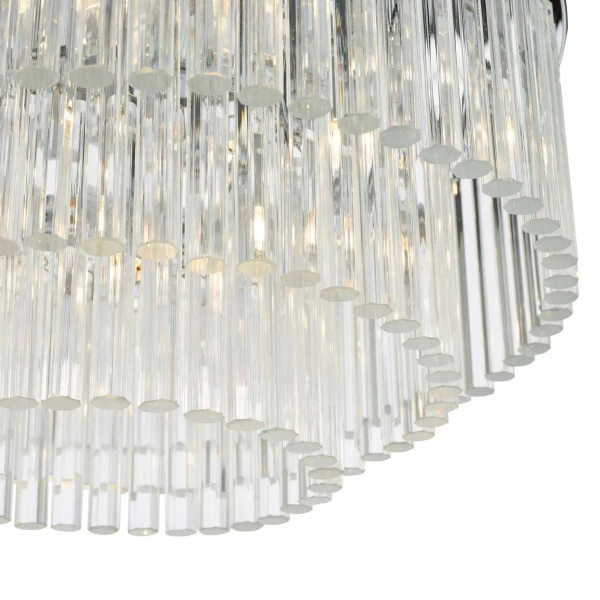 Kryształowy plafon Logan LOG5408 glamour okrągły chrom