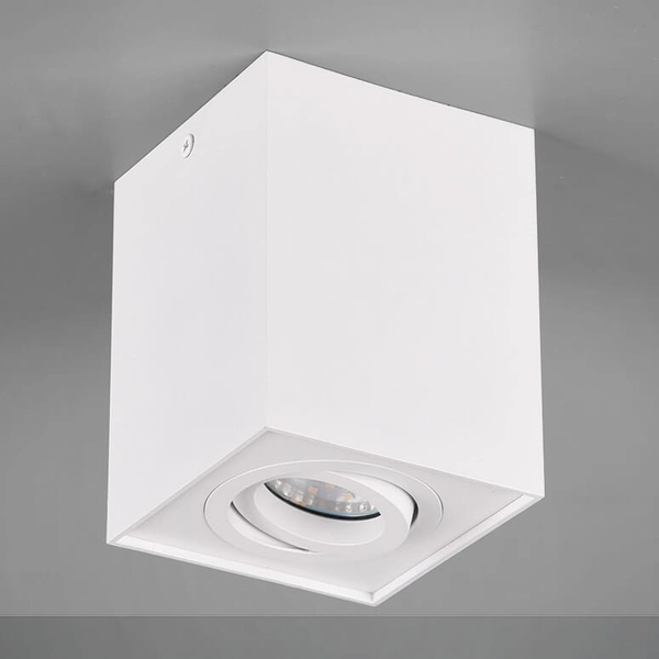 Nasufitowa lampa do sypialni BISCUIT 613000131 Trio kostka punktowa biały