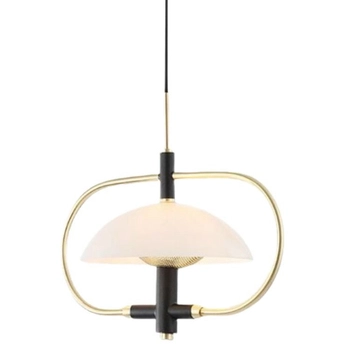 Nowoczesna lampa wisząca Haag CGHAAG1 Copel do jadalni szklana mosiądz