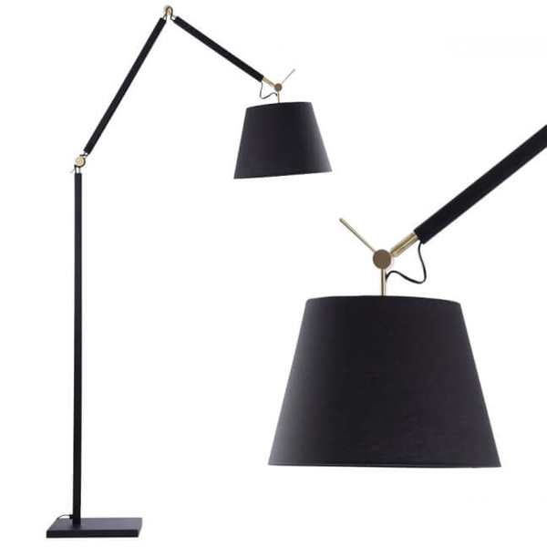 Lampa stojąca Zyta AZ4193+AZ2600 abażurowa z regulacją do sypialni czarna