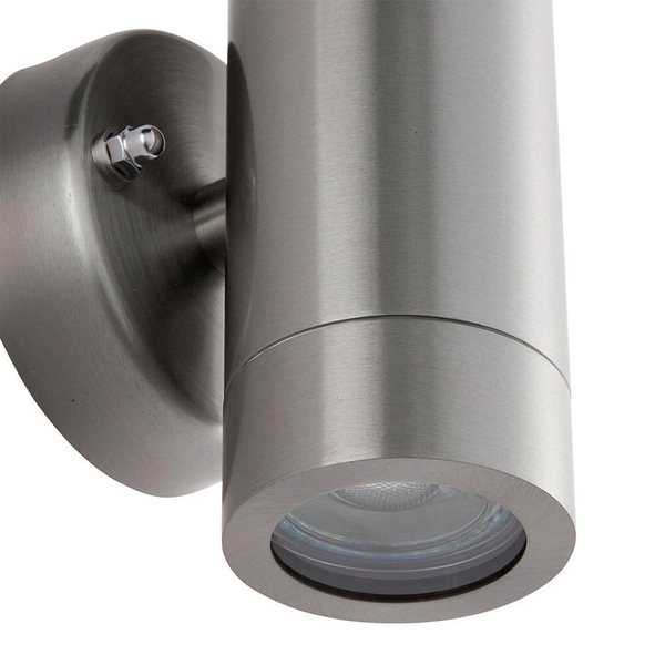 Lampa ścienna do ogrodu Palin 101350 tubka metalowa IP65 srebrna