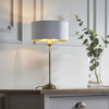 Nocna lampa stołowa Highclere 104054 Endon vintage mosiądz biały