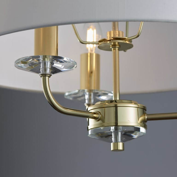 Wisząca lampa Nixon 70560 Endon z abażurem mosiądz ecru