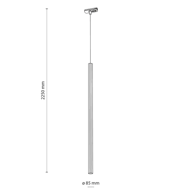 1-fazowa lampa szynowa Tracer 10818 zwis sople metalowa czarny