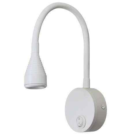 Kinkiet LAMPA ścienna POLA 03738 Ideus regulowana OPRAWA metalowa LED 3,5W 4000K na peszlu do czytania biała