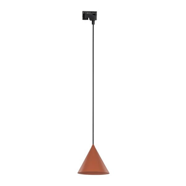 Szynowa lampa wisząca TRACER CONO 10652 stożek 1-fazowa czarny ceglany