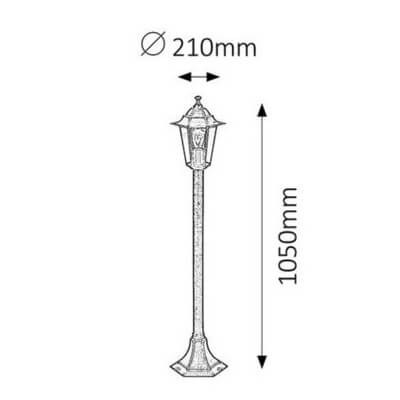 Ogrodowa latarnia tarasowa VELENCE 8240 metalowa IP43 antyczne złoto