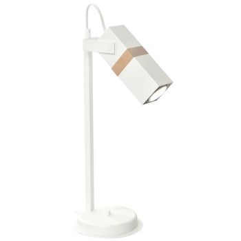 Stołowa LAMPA loft VIDAR MLP6105 Milagro metalowa LAMPKA stołowa tuba na biurko biała
