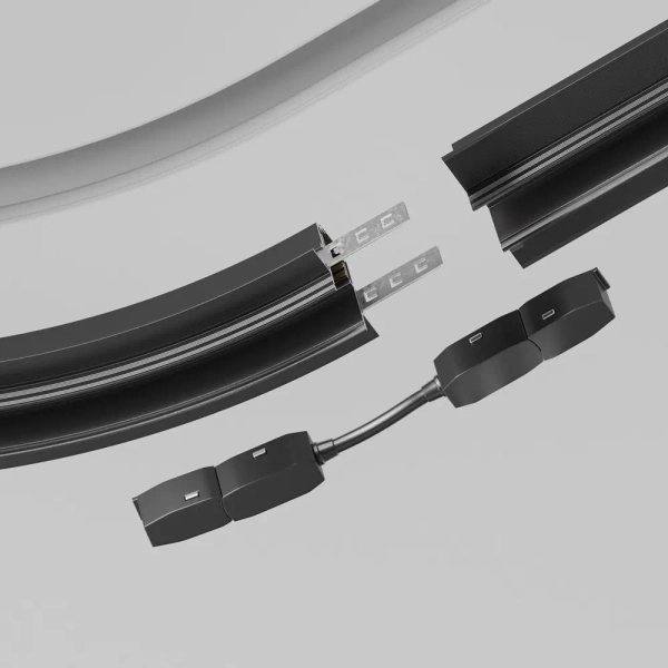 Szynowe złącze magnetyczne Exility TRA034CS-B-DE metalowe czarne