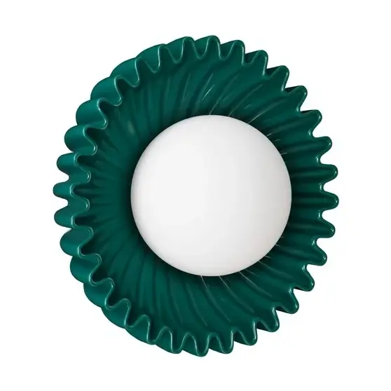 Ceramiczna lampa ścienna ALMENDA LE45269 talerz zielony