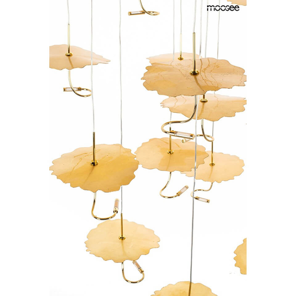 Kaskadowa lampa wisząca Leafs MSE1501100168 Moosee liście złote
