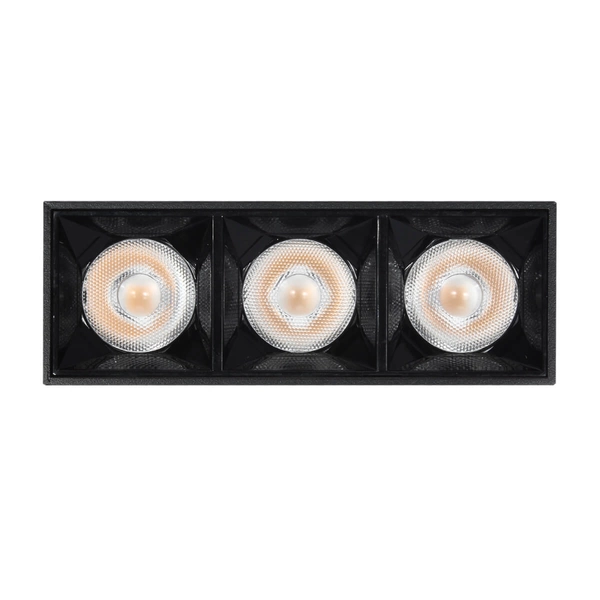 Prostokątna lampa sufitowa 1058 Domeno LED 9W 4000K spot metalowa czarna