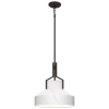 Nowoczesna wisząca lampa Brecken QZ-BRECKEN-2P-OZ-OPAL czarna biała