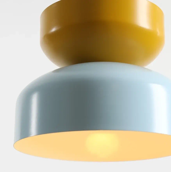 Lampa wisząca do jadalni Tula 1132G29_14_C metalowa niebieska żółta