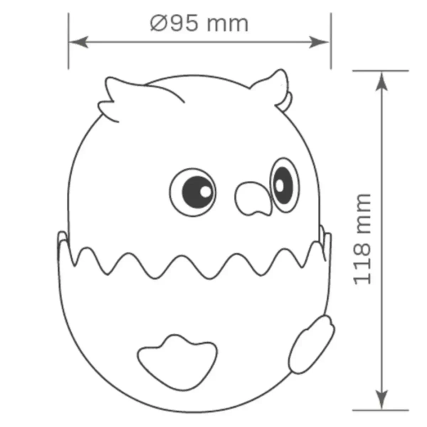 Dziecięca lampka nocna dekoracyjna Sówka 329011 LED 1W 3000K RGB kolorowa