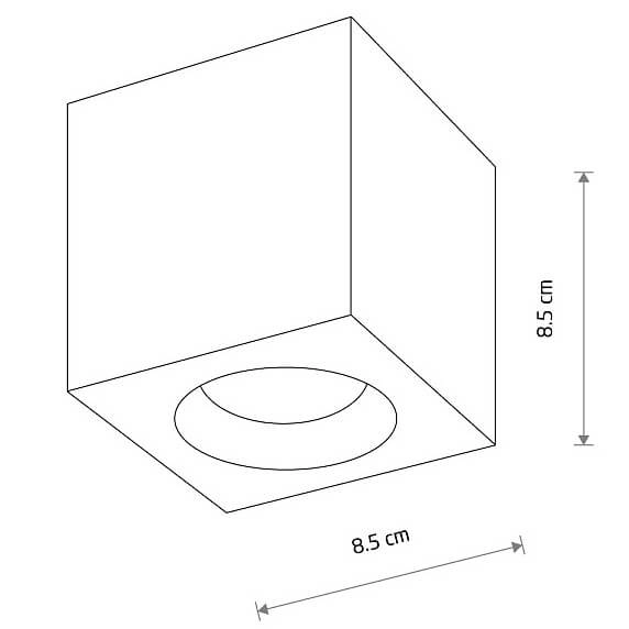 Nasufitowa lampa Parana 10717 IP44 kwadrat do łazienki chrom