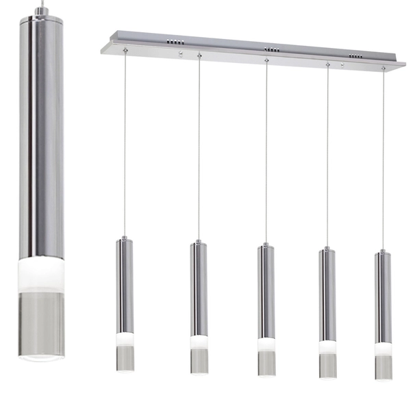 LAMPA wisząca ICE ML323 Milagro zwis OPRAWA listwa sufitowa LED 25W 4000K tuby sople chrom