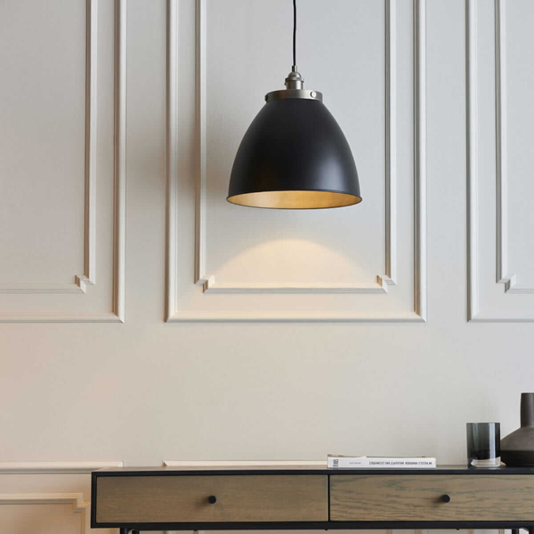 Wisząca lampa retro Franklin 98749 Endon do jadalni czarna cyna